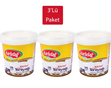 Karlıdağ Köylüm Tuzlu Tereyağı 950 gr 3'lü