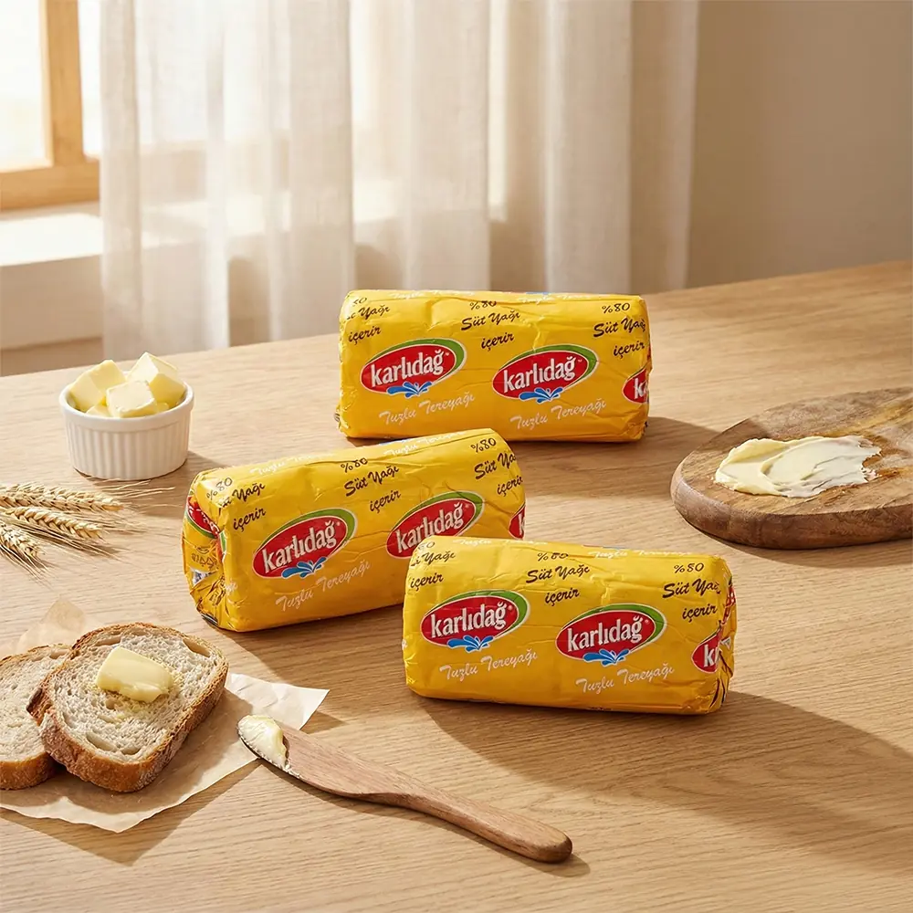 Karlıdağ Tuzlu Rulo Tereyağı 1 Kg 3'lü Paket